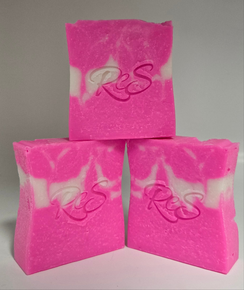 Perky Peony scented handmade soap