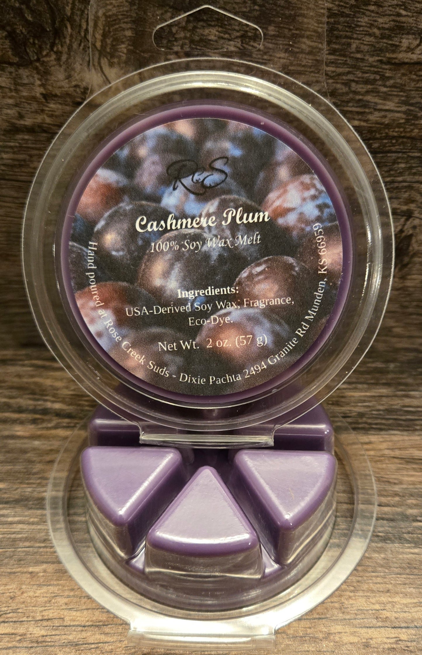 Cashmere Plum scented Soy Wax Melt